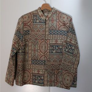Vintage Alfred Dunner jacket 14p Aztec print